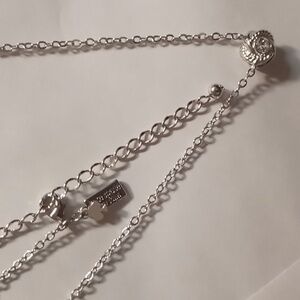 Kate Spade New York Designer Crystal In Knot Pendant Silver Necklace